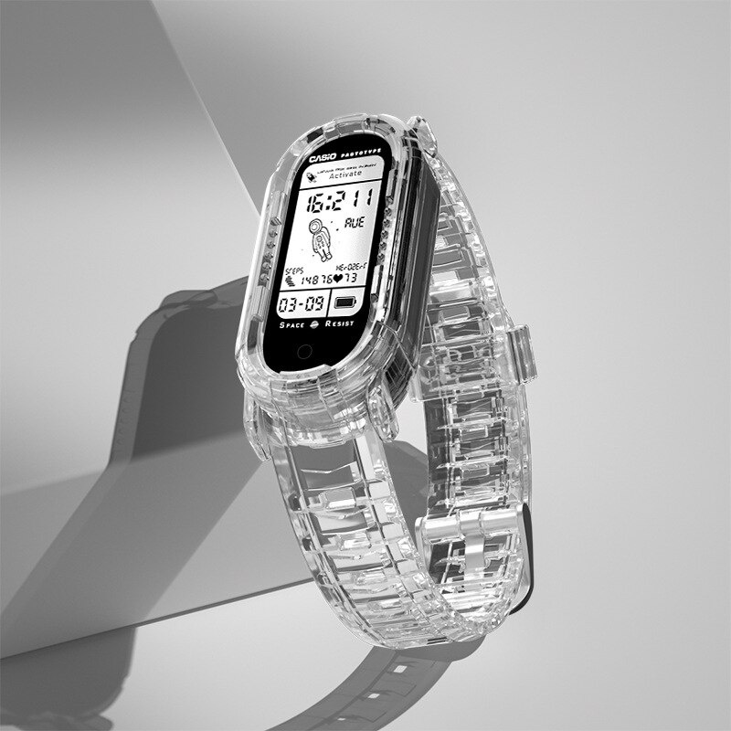 Dây đeo Silicon kiểu dáng xinh xắn cho Xiaomi 6 5 4 3 Xiaomi Mi Band 6 Mi 5 4 3