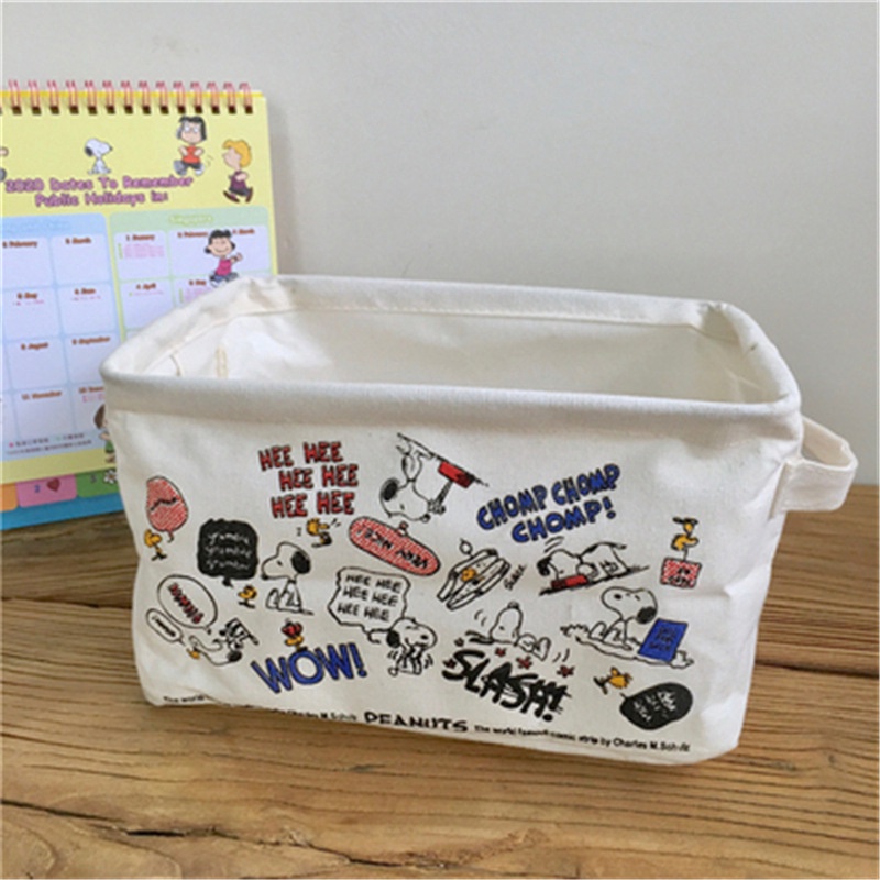 Giỏ Đựng Đồ Bằng Vải Chống Nước In Hình Hoạt Hình Có Thể Gấp Gọn Tiện Dụng