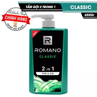 Sữa tắm/ dầu gội Romano Classic cổ điển 650gr
