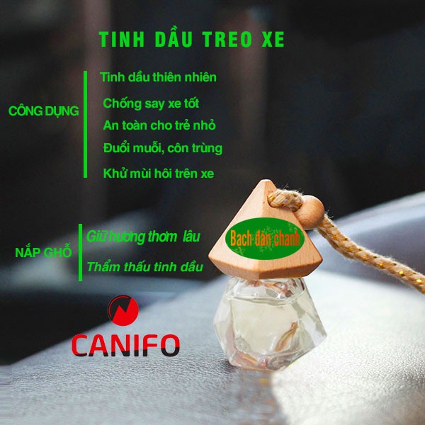 Tinh dầu bạch đàn chanh treo xe ô tô, Treo phòng ngủ, Chống say xe, khử mùi hiệu quả