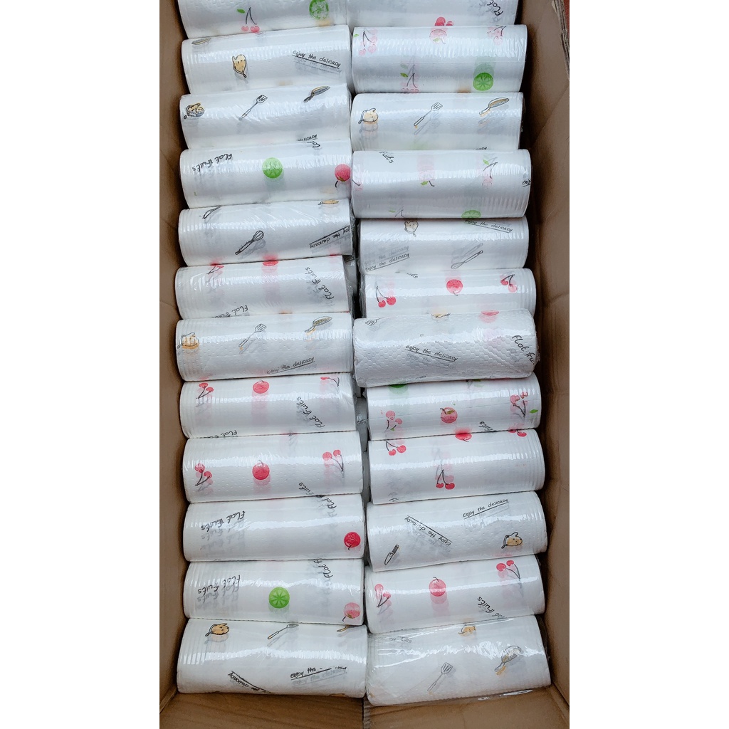 COMBO 4 CUỘN KHĂN VẢI LAU BẾP ĐA NĂNG THẤM NƯỚC TÁI SỬ DỤNG NHIỀU LẦN