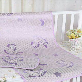 Chiếu lụa điều hòa cao cấp kèm gối cho bé