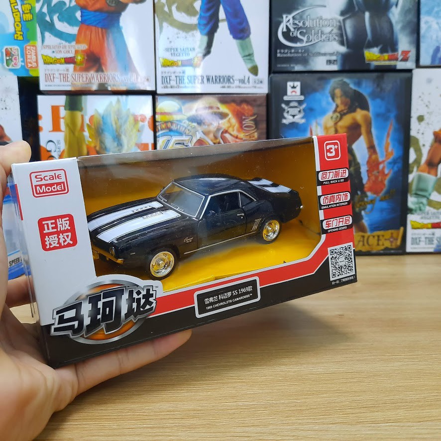 Xe ô tô RMZ city mô hình Chevrolet Carmaro SS 1969  tỉ lệ 1:36 xe bằng sắt chạy cót