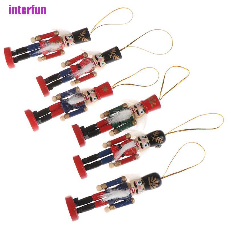 1 Đồ Chơi Trang Trí Giáng Sinh Hình Chú Lính Nutcracker 10cm Bằng Gỗ