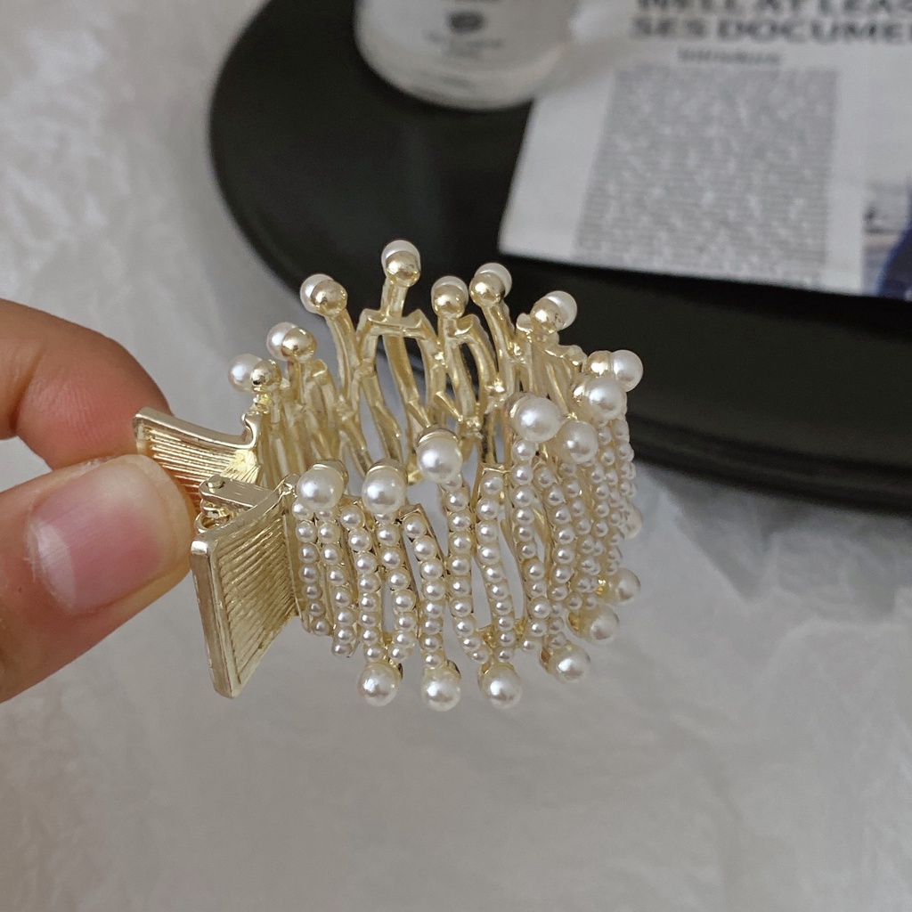Kẹp Tóc Đuôi Ngựa Đính Ngọc Trai Nhân Tạo Thời Trang