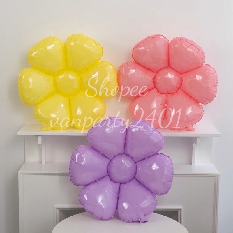 Bóng nhôm hoa cúc nhiều màu sắc  trang trí sinh nhật, party, đầy tháng, dã ngoại, khai trương, cưới hỏi