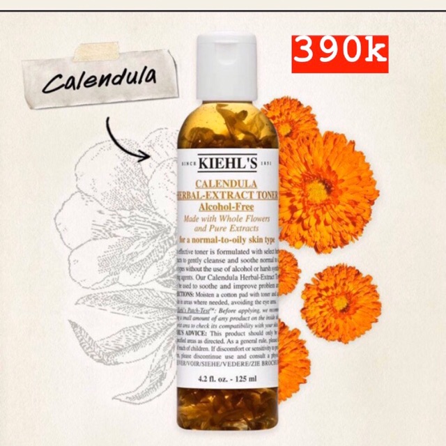 Toner hoa cúc kiehls