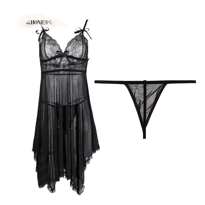 Đồ ngủ Sexy - Đầm ngủ 2 dây hình nơ quyến rũ dành cho nữ HONIBIKI Mã VN017 | BigBuy360 - bigbuy360.vn