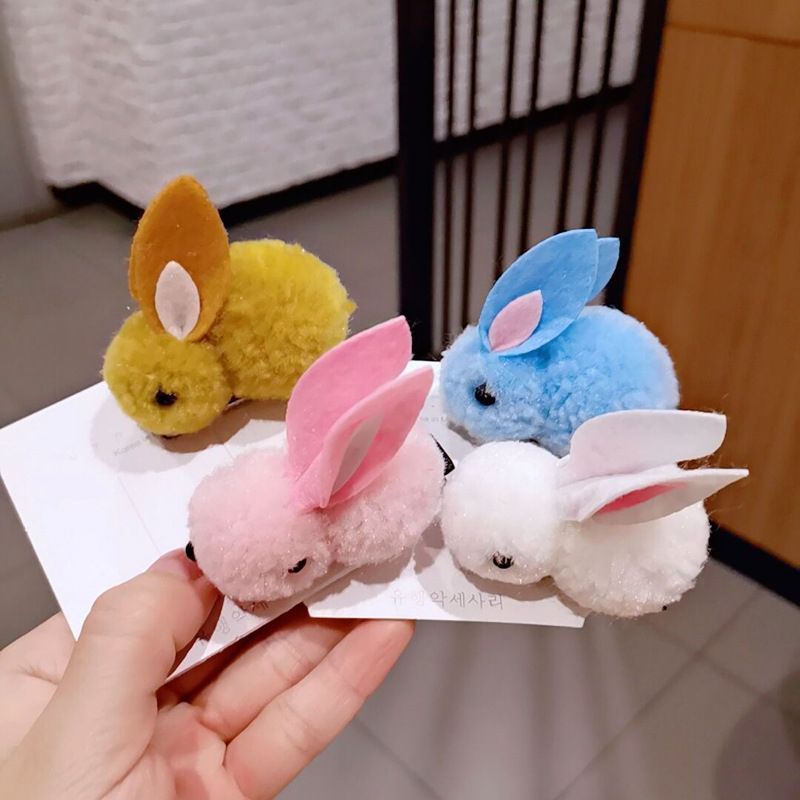 Sẵn - Set 6 kẹp tóc hình thỏ con siêu yêu cho bé gái