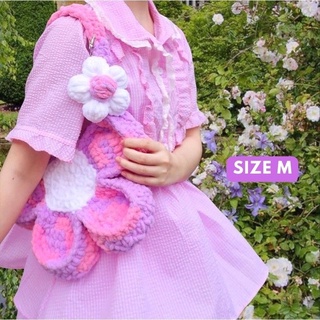 Túi hoa len nhung-Bloom flower crochet bag