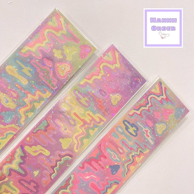 Sticker màu loang bling bling siêu xinh