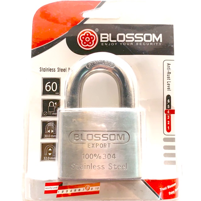 Ổ khoá BLOSSOM inox 304 chính hãng