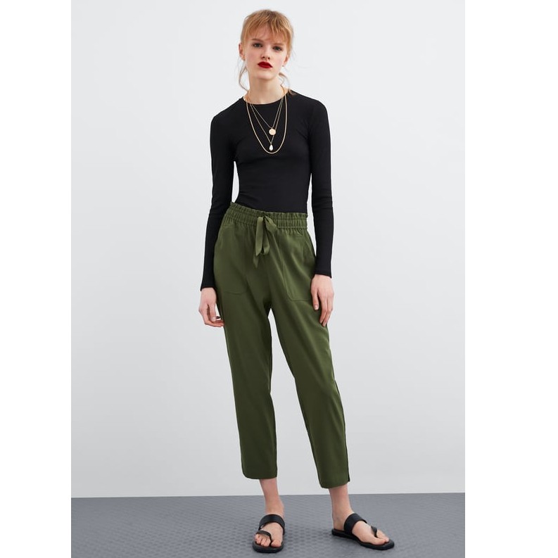 Quần Za ra Flowing Trousers hàng Cambo