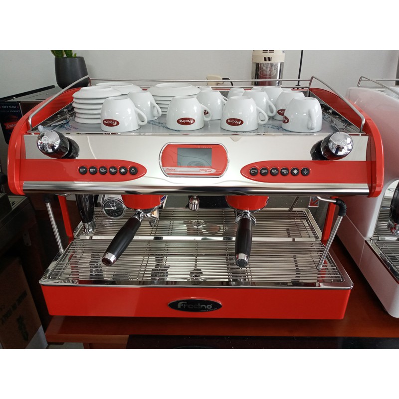 Máy pha cà phê Espresso Fracino PID 2 Group - Màu Đỏ - Tadavina nhập khẩu