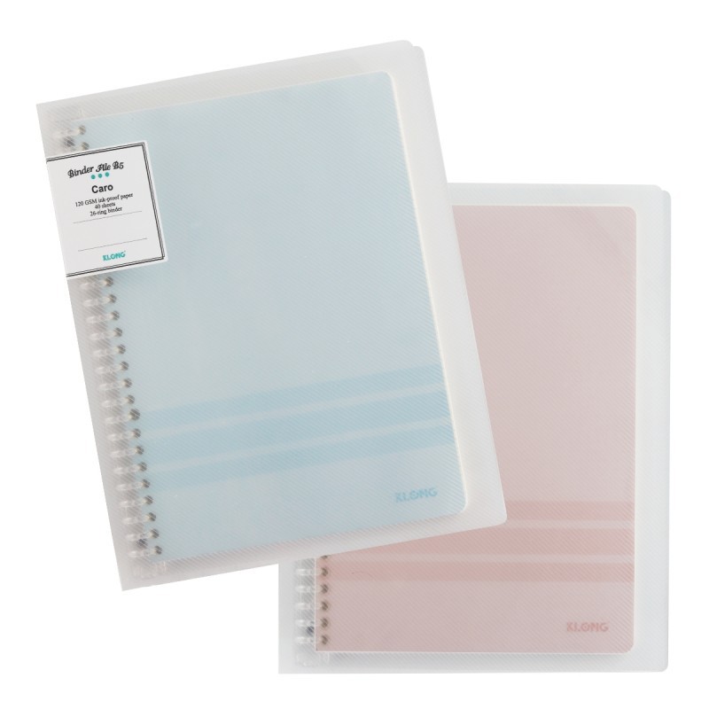 Sổ Caro file nhựa kẹp còng binder có thể tách rời klong B5 - 40 tờ ; MS: 544