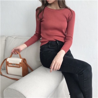 Áo thun gân f21 tay dài -cực đẹp- ẢNH THẬT