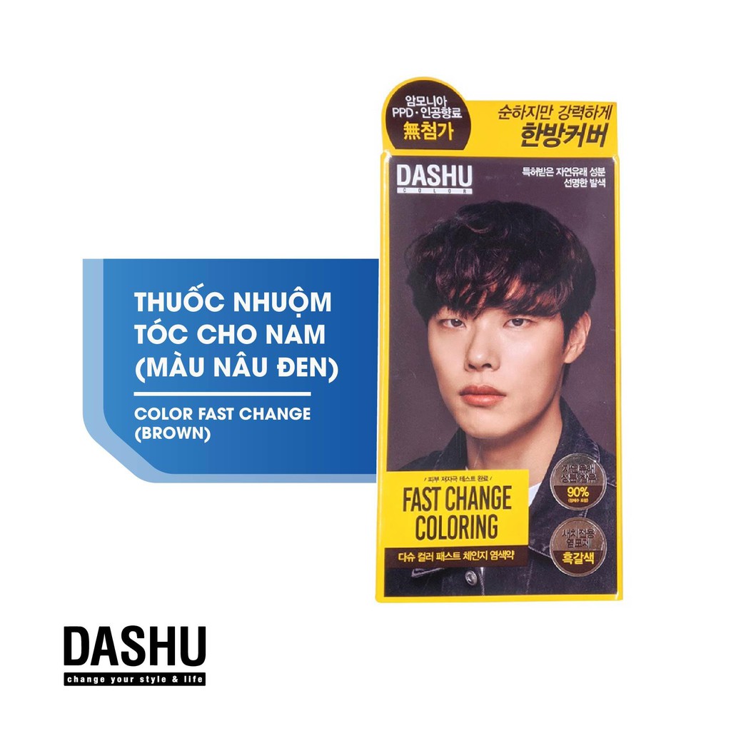 Thuốc Nhuộm Tóc Màu Nâu Cho Nam Dashu Color Fast Change