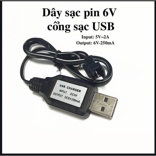 Pin kèm sạc usb 6v 700mah Pin sạc đồ chơi điều khiển tốt giá sỉ