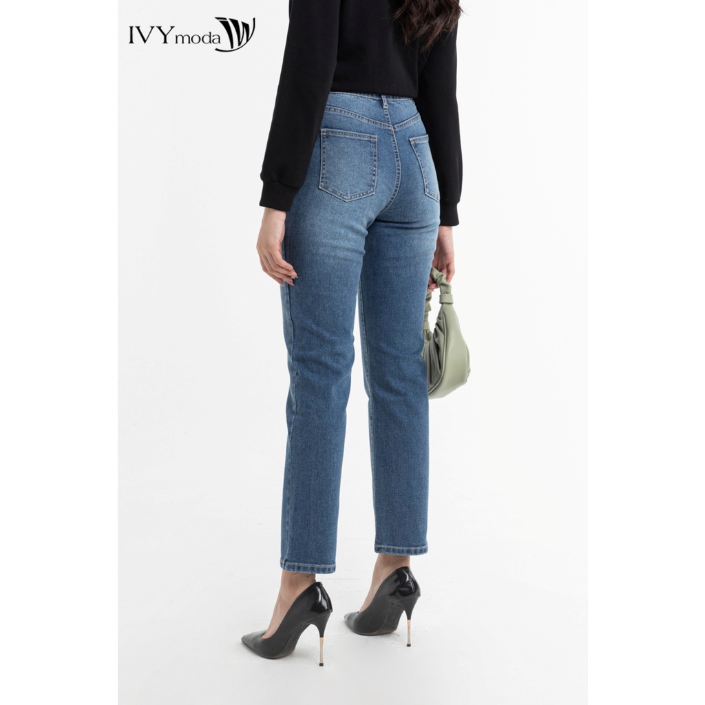 Quần jeans nữ slim fit IVY moda MS 25M7786