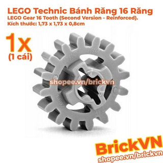 [1 Cái] LEGO Technic Bánh Răng 16 Răng - LEGO Technic Gear 16 Tooth (Second Version - Reinforced) ID 4640536 94925