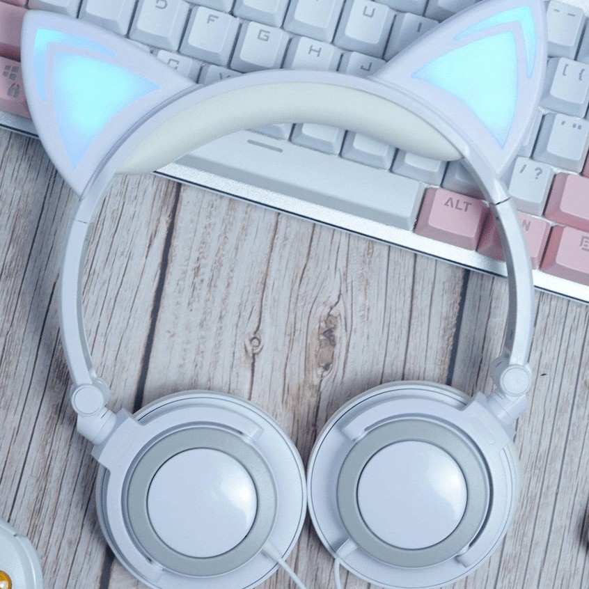 TAI NGHE MÈO CAT EARPHONE TTLIFE CÓ LED CỰC XINH ĐA DẠNG MÀU SẮC | BigBuy360 - bigbuy360.vn