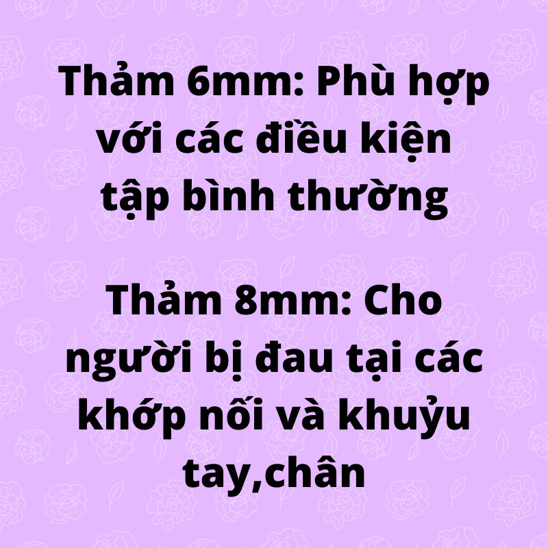 Thảm tập Yoga 2 lớp TPE dày 6mm, thảm tập Gym chống trơn trượt và không thấm mồ hôi