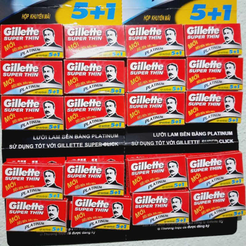 Hộp 6 lưỡi lam trắng Gillette