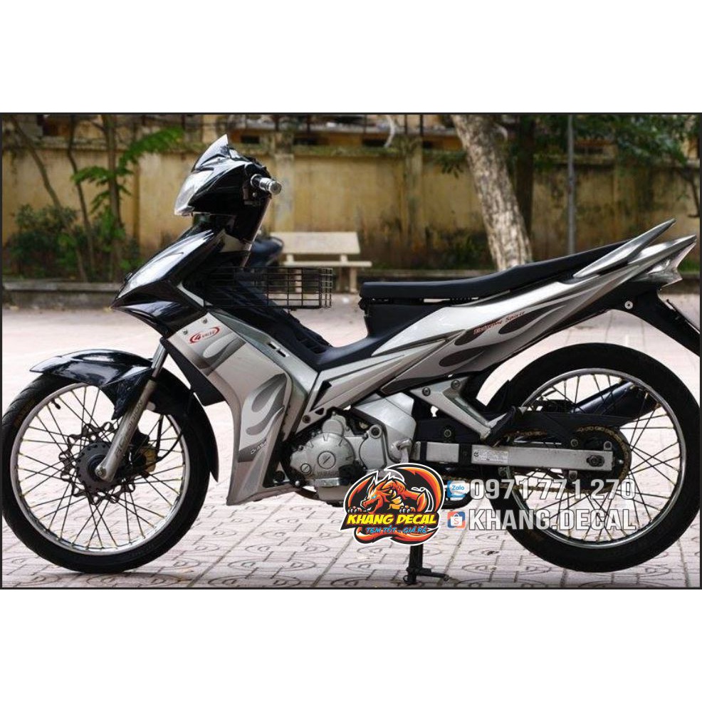 Tem rời Exciter 135 tem lửa xe Bạc