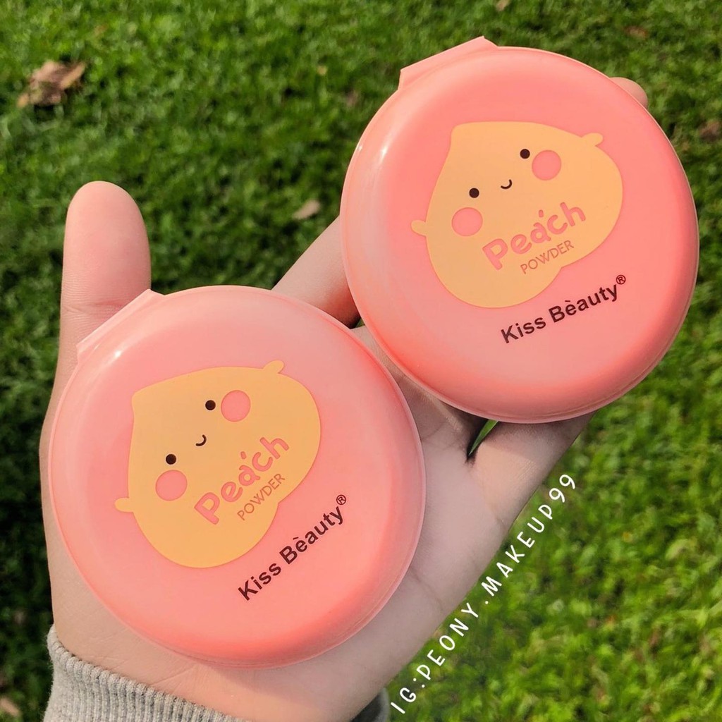 Phấn nền Quả Đào Peach Powder Kiss Beauty nội địa sỉ tốt chống nắng tốt che khuyết điểm mịn da NGỰA BEAUTY | BigBuy360 - bigbuy360.vn