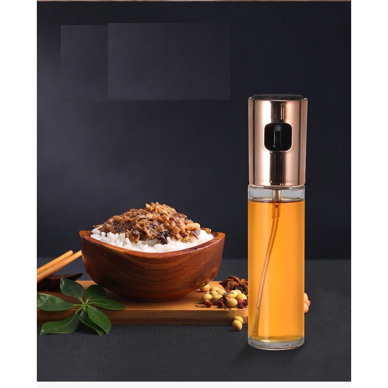 Bình Xịt Dầu Ăn Thủy Tinh, Chai Xịt Dầu Ăn Phun Sương Dùng Cho Nồi Chiên, Khuôn Bánh, Salad, Nướng 100ml