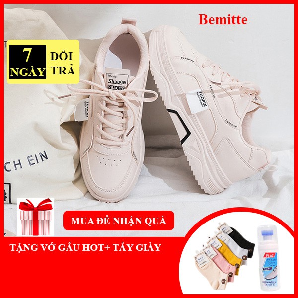 [Mã WASTVN5K giảm 5k đơn bất kỳ] Giày nữ sneaker mẫu mới 2021, giày thể thao nữ da pu cao cấp, phối đồ dễ dàng BM008