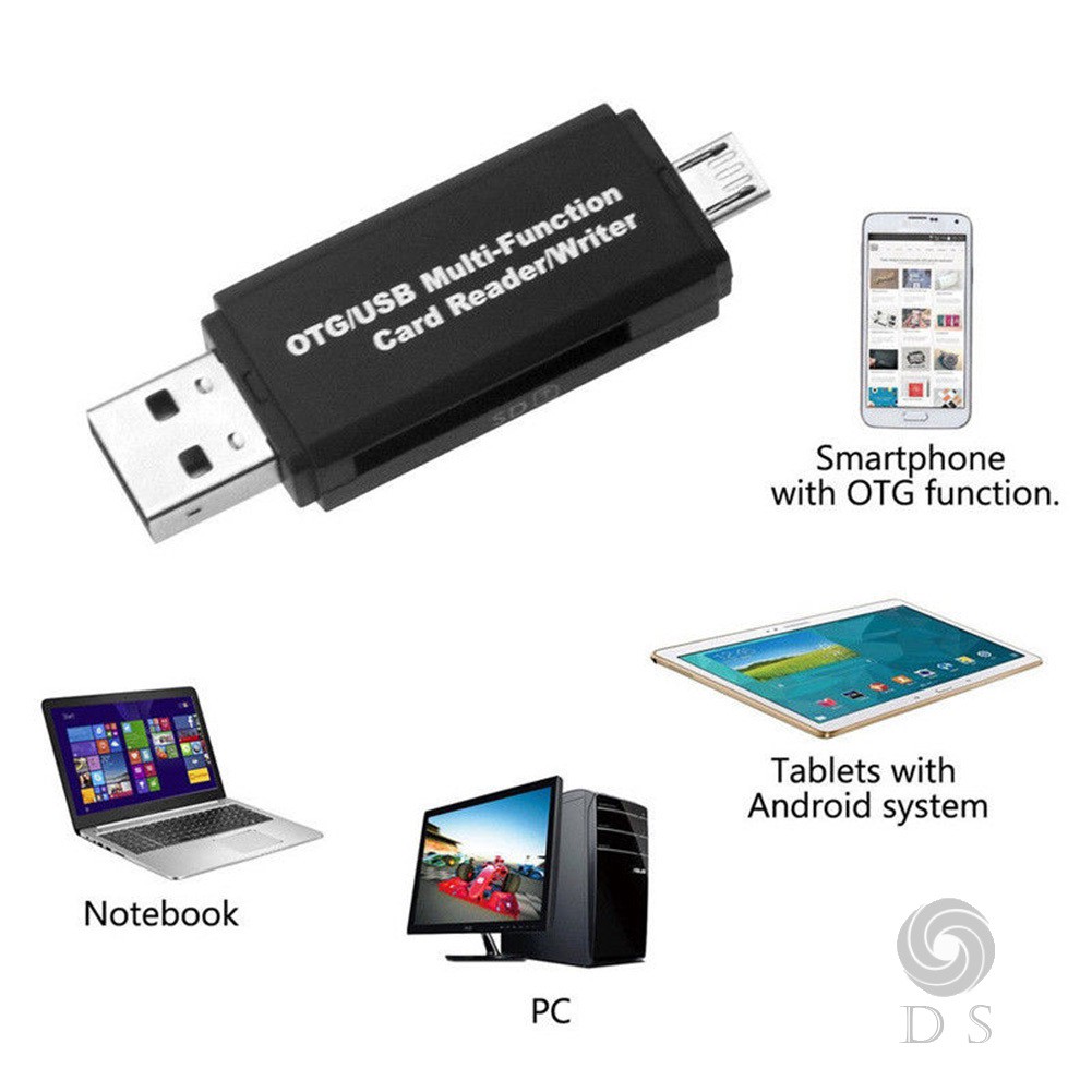 Đầu Đọc Thẻ Nhớ Sd Otg Đa Năng Cổng Usb 2.0 Cho Điện Thoại Android