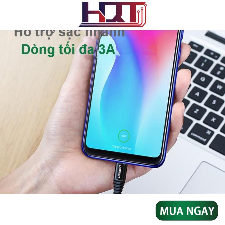 Cáp sạc nhanh USB 2.0 sang USB type C dòng 3A dài 0.25-2m UGREEN US301