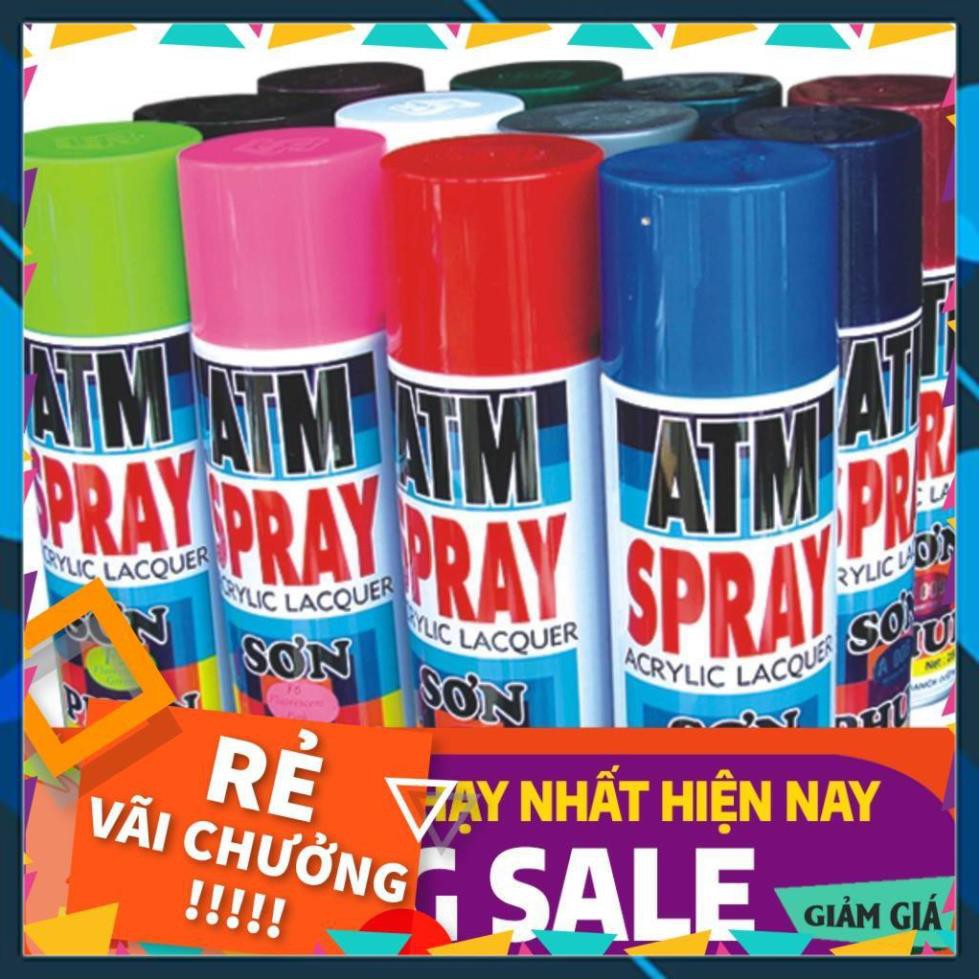 [BÁN CHẠY]  Sơn xịt ATM Spray Đủ Màu Giá sỉ (Mầu gì k có trong bảng các bạn nt hỏi mầu nhé)