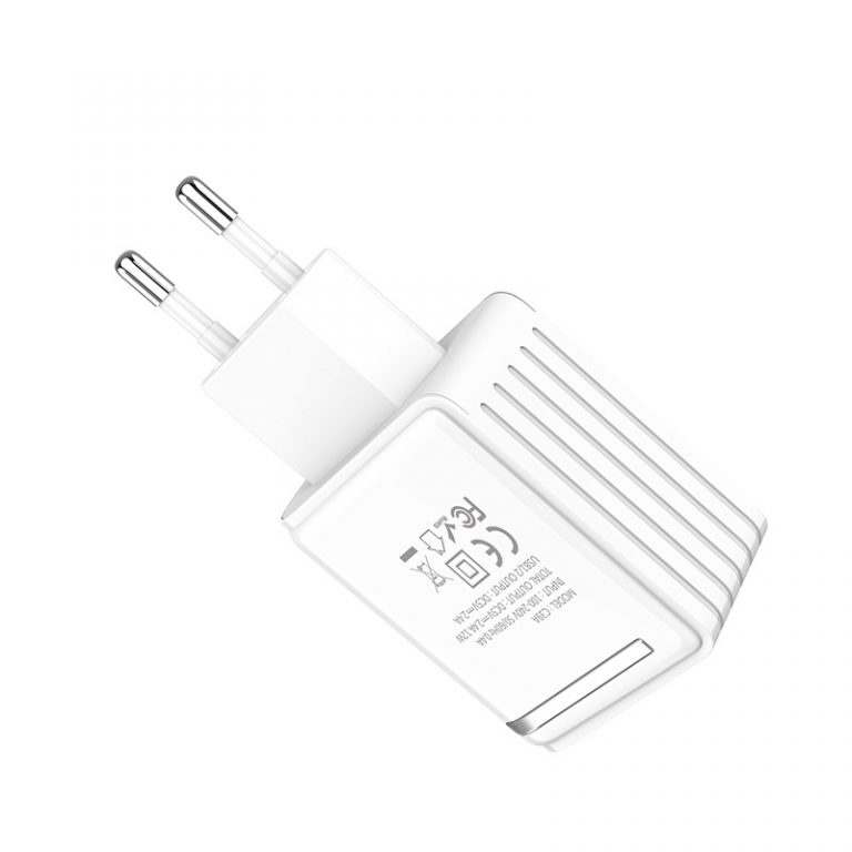 Củ Sạc Hoco C39/C39A - Sạc Nhanh 2 Cổng 2.4A, Đèn Led Báo Dòng Điện - BH 6 Tháng