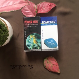 Bao cao su Powermen Viagra ( hộp 12 cái)  và bao cao su Powermen cá ngựa (1 hộp 12 chiếc) kéo dài thời gian