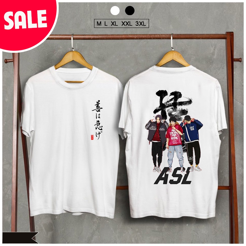 Áo Thun Roronoa Zoro Luffy Ace One Piece Cực Chất | Áo One Piece Râu TRắng Law Đảo Hải Tặc Siêu Đẹp OP8