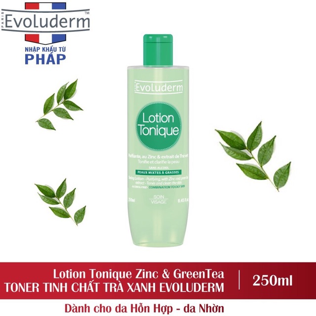 NƯỚC HOA HỒNG EVOLUDERM LOTION TONIQUE 250ml PHÁP CHÍNH HÃNG