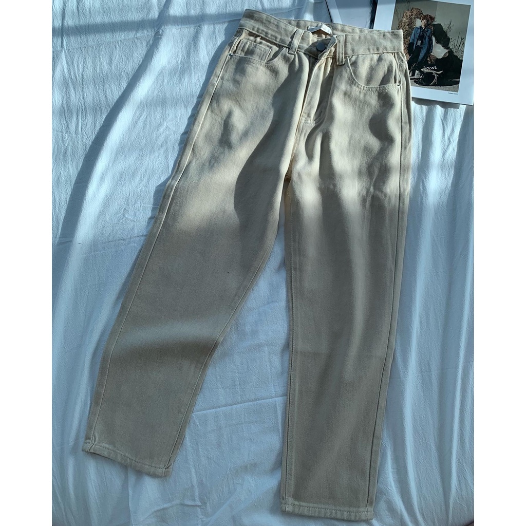Q429 - QUẦN BAGGY JEANS TRƠN 8082 - 3 MÀU