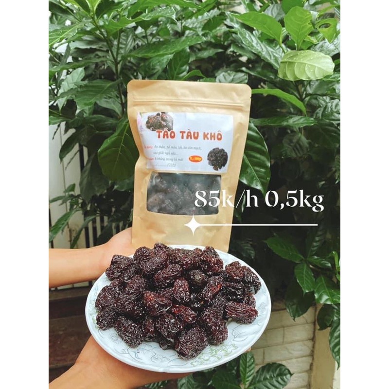 ⚡GIA SI-LE⚡TÁO TÀU HÀNG LOẠI 1 Táo khô dẻo- đen chuyên ăn vặt, hầm-1kg