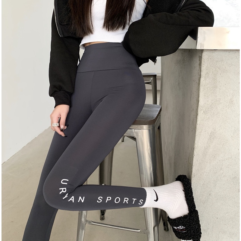 [For Yoga] Quần legging ôm dáng chín tấc ôm dáng họa tiết da cá mập cho nữ