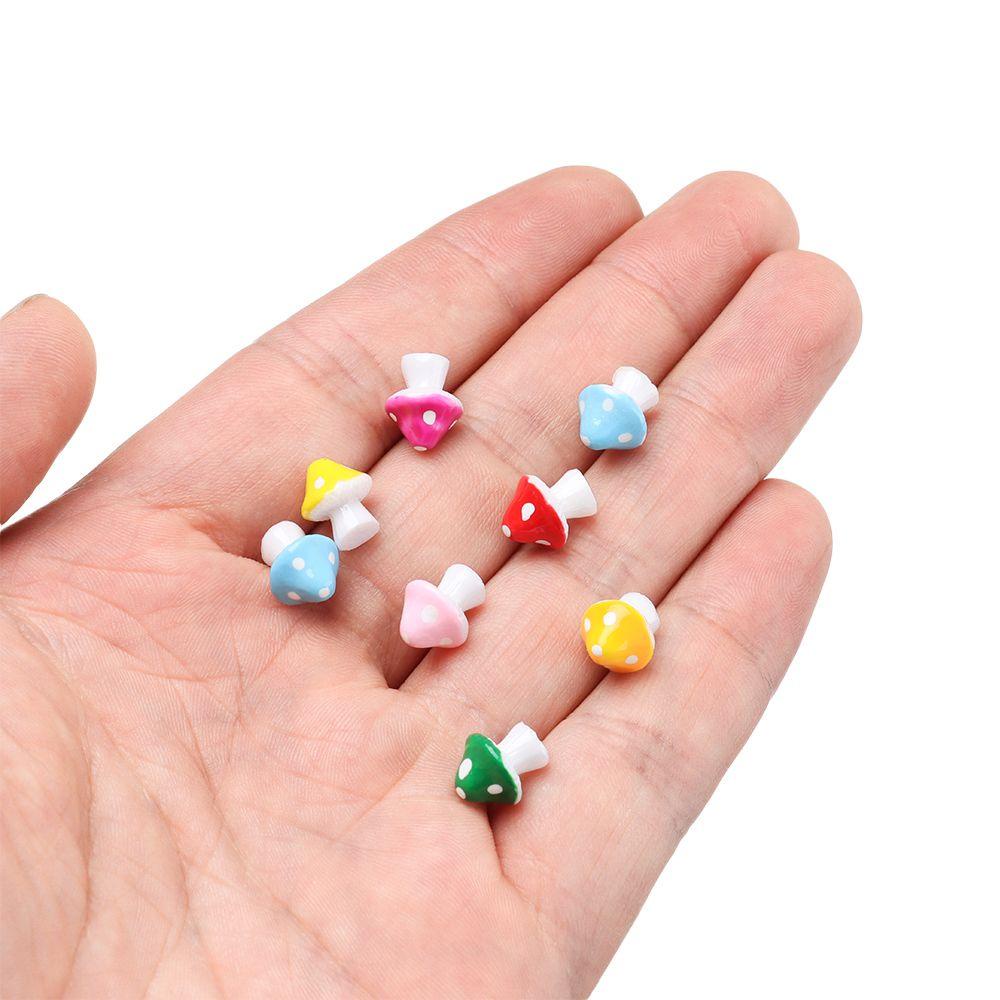 CONOPERY Bộ 10 Cây Nấm Mini Màu Sắc Dùng Trang Trí Tiểu Cảnh