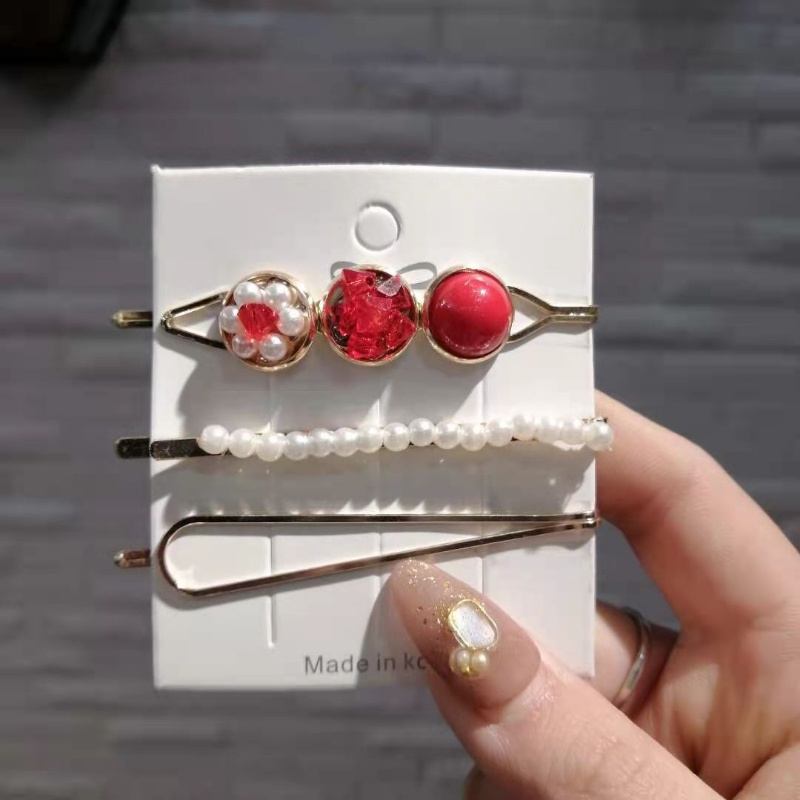 Kẹp Tóc Đính Ngọc Trai Phong Cách Hàn Quốc Xinh Xắn Cho Nữ