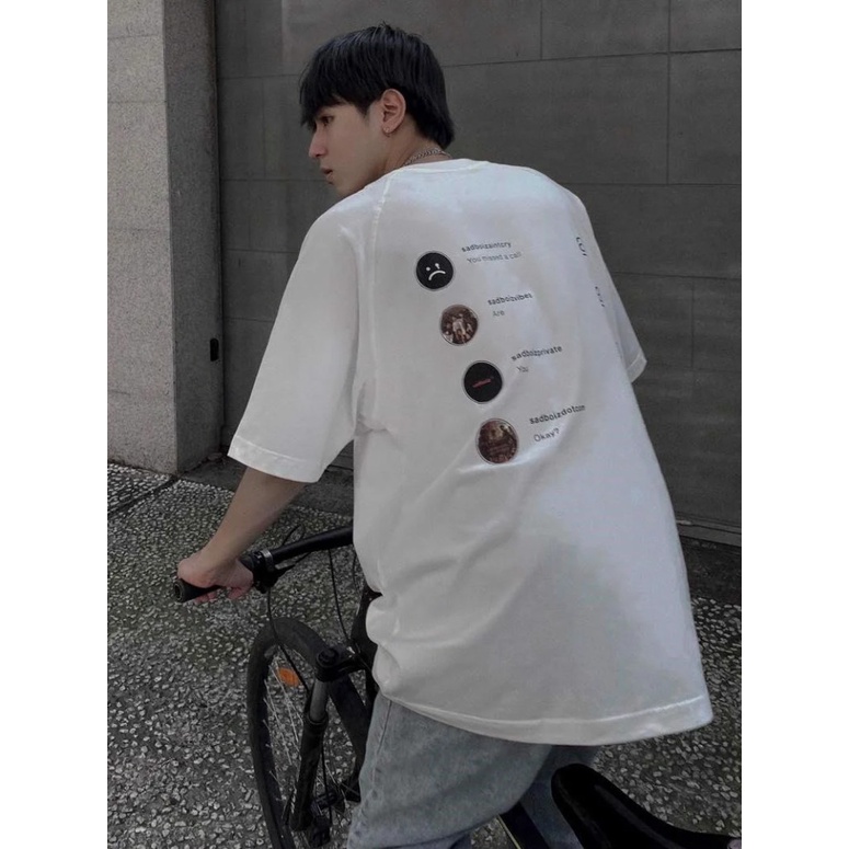 Áo Thun Tay Lỡ SADBOIZ Sadtagram , Tee Logo Sad Boiz Instagram Ig Nam Nữ Full Tag Phông Đẹp Unisex