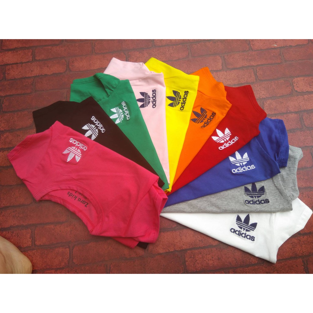 Áo phông thêu Adid as cổ tròn cho bé trai bé gái - ADT