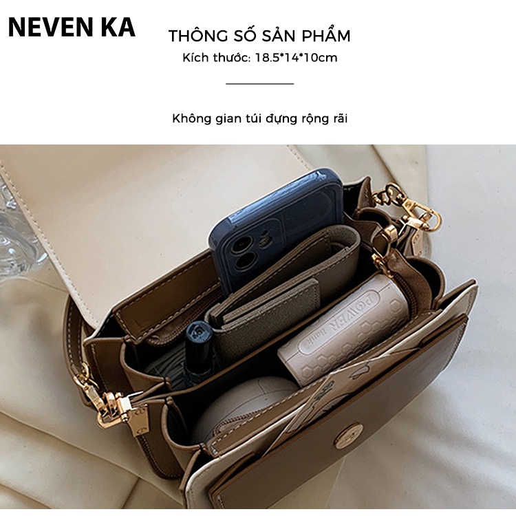 Túi Đeo Chéo Kèm Tag Tròn Nhiều Ngăn Phong Cách Trẻ Trung NEVENKA N0022