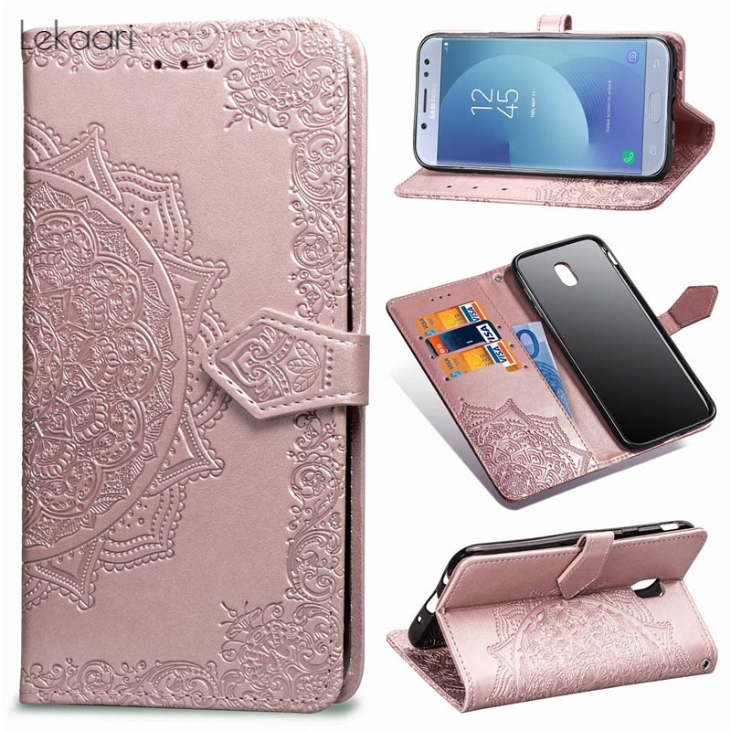 Lekaari Bao da điện thoại dạng nắp lật tích hợp ví thời trang cho Samsung thumbnail