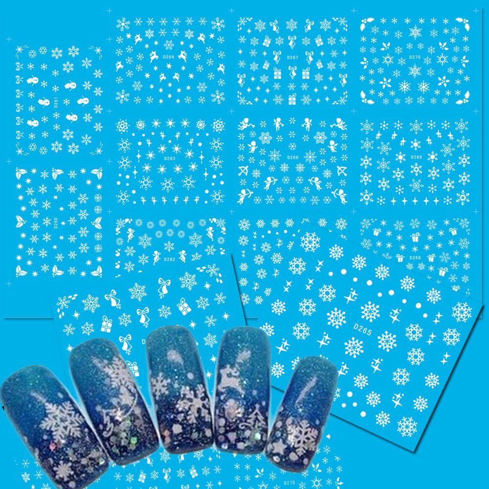 LAY Set 11 Decal Nước Dán Móng Chủ Đề Giáng Sinh