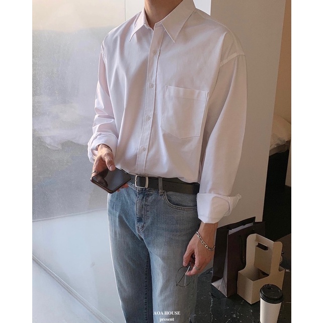 Sơ Mi Trắng Oxford - Hawk Pocket Oxford Shirt