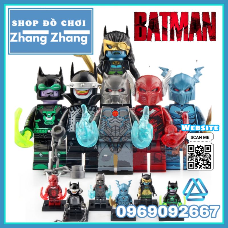 Đồ chơi Xếp hình Batman gồm Red Death Dawnbreaker - The Merciless Who Laughs - Murder Machine Drowned Minifigures WM6057